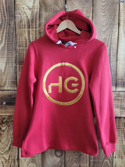 Red/Gold Long Hoodie